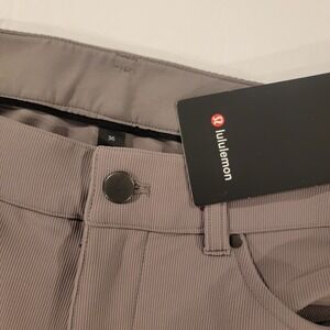 Lululemon ABC Crop Pants Relaxed Mens 36x27‎ Brown 5 Pocket Casual City New